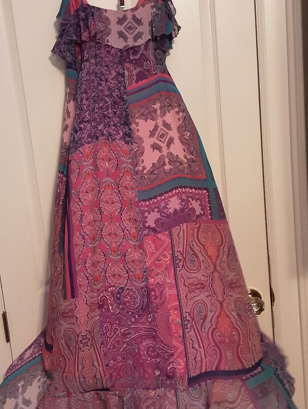 Gianni Bini Pink and Purple Paisley Dress